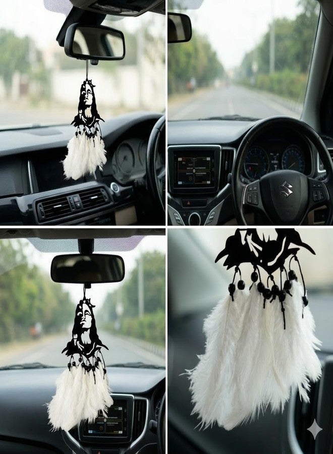 RMCG Traders Khatu Shyam Ji Toran Wooden Car Dashboard Hanging Showpiece Positive Vibes, Baba Khatu Shyam Dwar Khatu Shyam Ji Toran for Good Luck & Productivity Car Decor Accessory (Shiv Ji) - Image 2