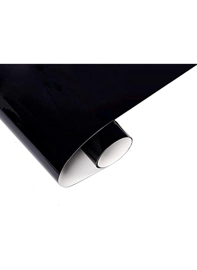 Generic - Glossy black vinyl sticker roll for cars and for all uses, size 60 cm, width by 2 meters - Image 1