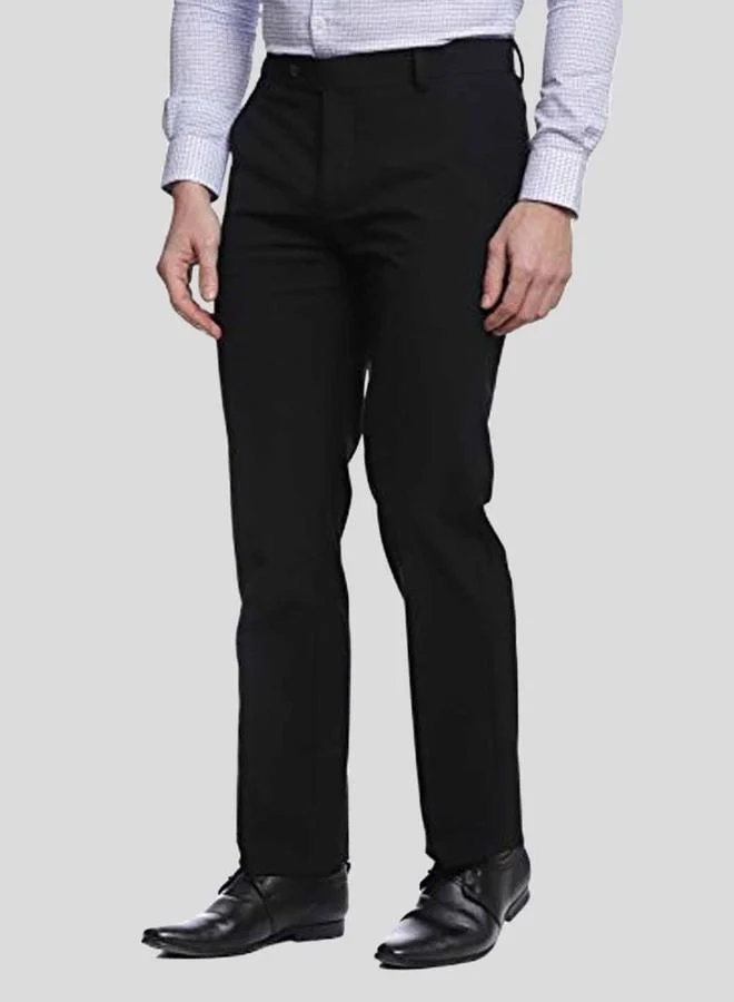 Take Two Men Black Stretchable Formal Trousers