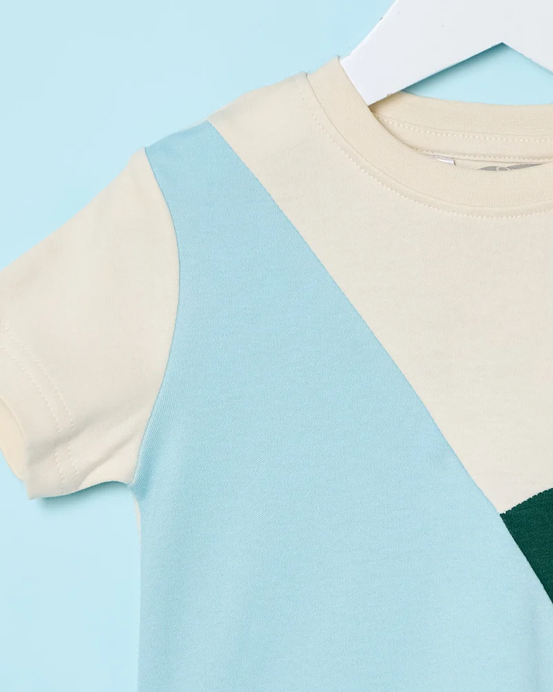 ردتاغ Infant Boys Beige Cut And Sew T-Shirt
