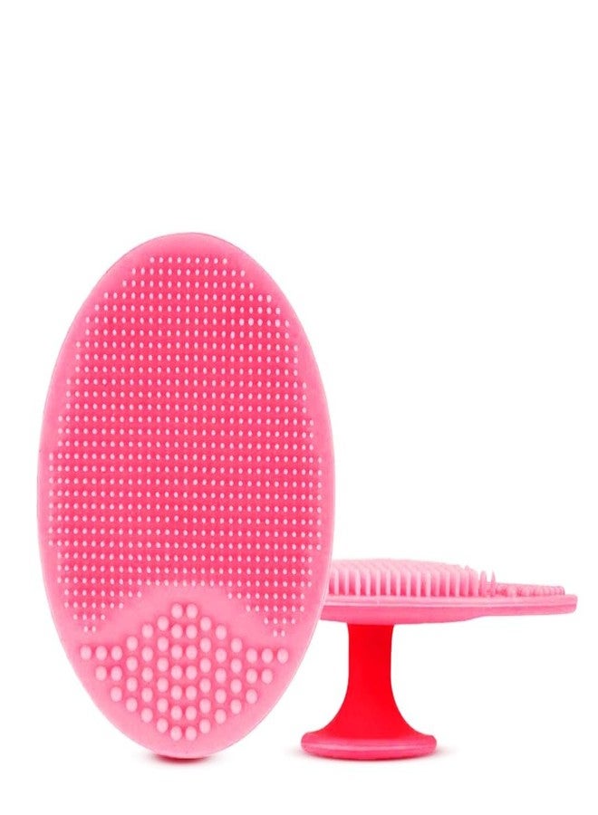 Episkey Silicone Face Scrubber Exfoliator, Soft Face Brush, Facial Cleansing Brush, Acne Blackheads Removing, Acne Pore Pad for Deep Cleaning Skin Care for Girls & Women's (FS-PINK) - Image 1