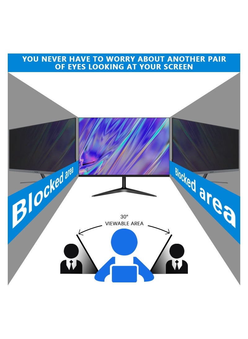 SYOSI - Computer Privacy Screen, 23 inch, Removable 16:9 Aspect Ratio Widescreen Laptop Monitor, Eye Protection, Anti Glare Blue Light, Slide Mount, Tabs Cover Screen Protector, for privacy screen filter - Image 1