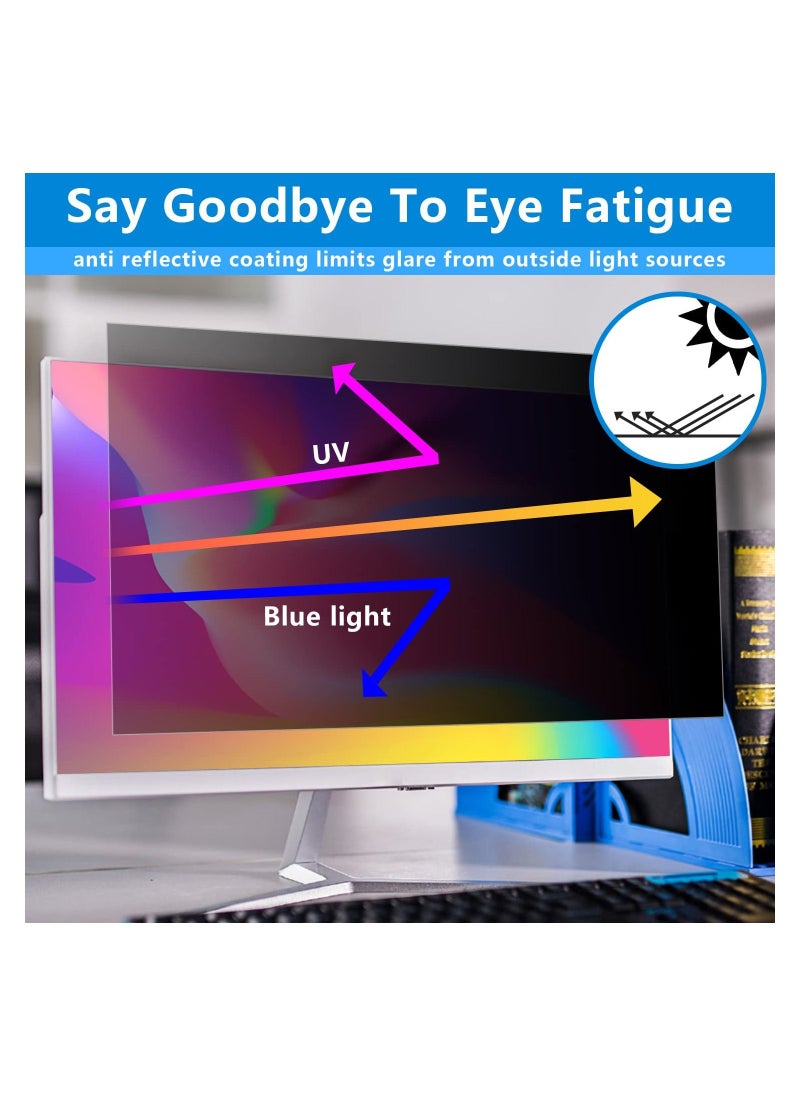 SYOSI - Computer Privacy Screen, 23 inch, Removable 16:9 Aspect Ratio Widescreen Laptop Monitor, Eye Protection, Anti Glare Blue Light, Slide Mount, Tabs Cover Screen Protector, for privacy screen filter - Image 1