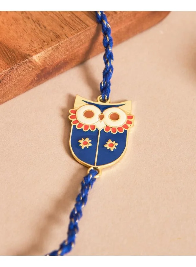Chumbak Owl-some  Rakhi - Brass Motif