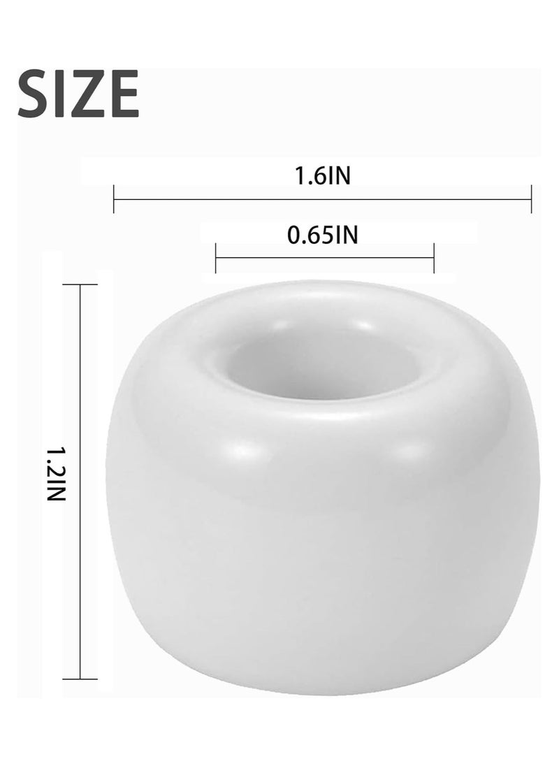 Oasisgalore 2Pcs Mini Couple Bathroom Toothbrush Holder,  Office Pen Holder (White)  - Image 2