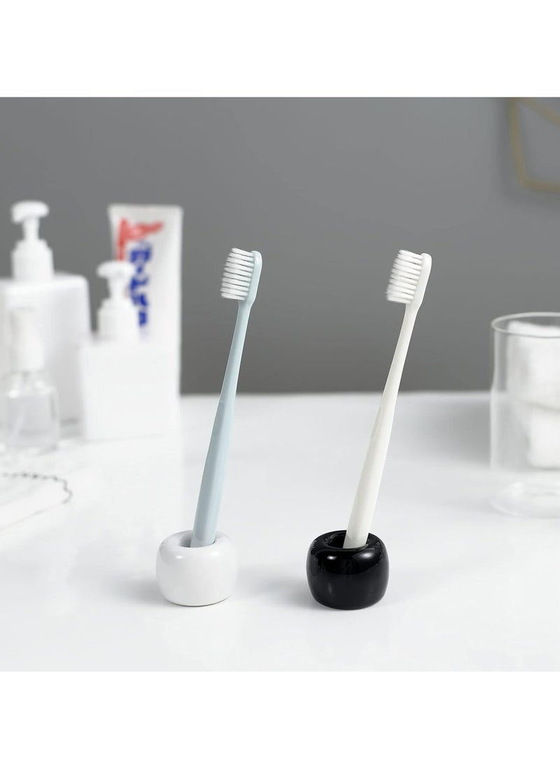 Oasisgalore 2Pcs Mini Couple Bathroom Toothbrush Holder,  Office Pen Holder (White)  - Image 5