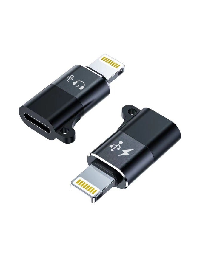 OTG Adapter Is Suitable For Type-c-to-Apple Converter. Full-featured Connection. Headset Charging And Data Transmission-Interface Form:Type-e To Apple Otg Adapter (full Function) - Image 1