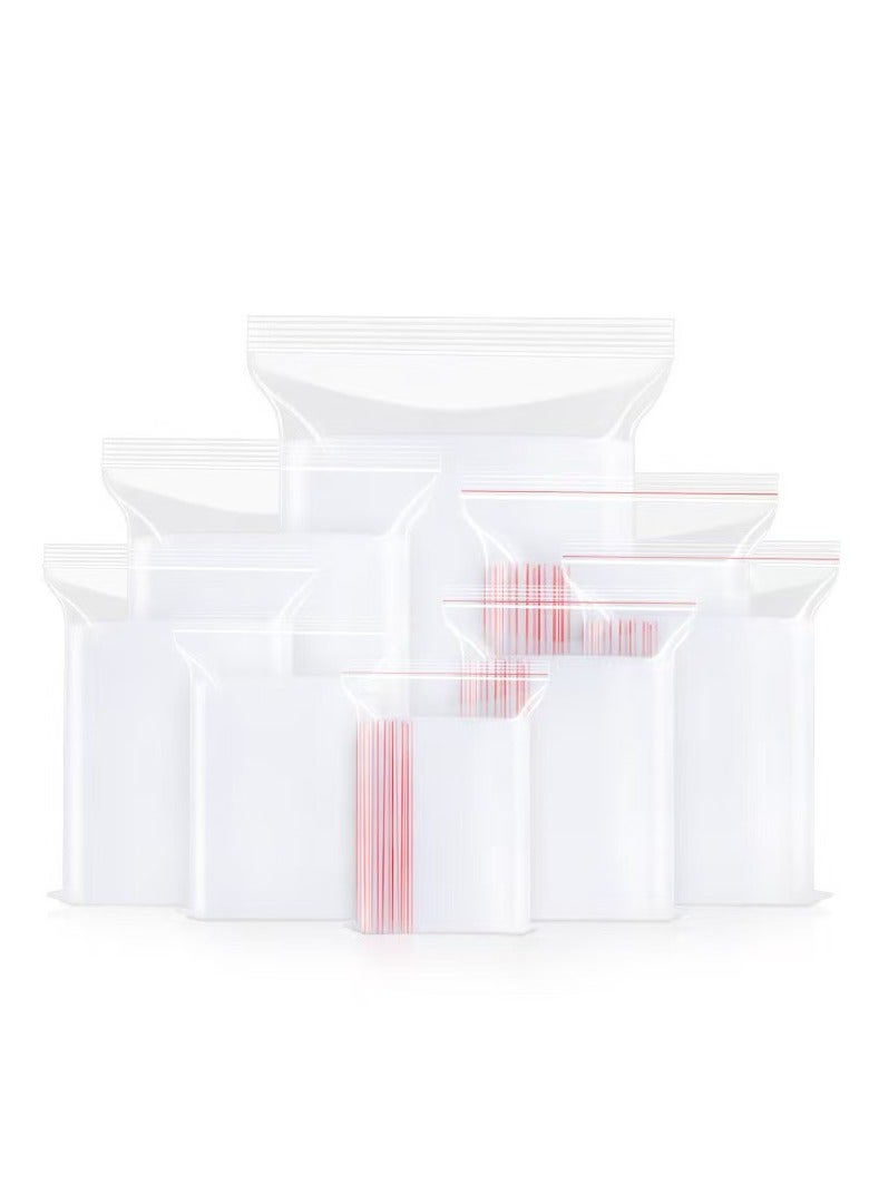Zip Storage PE Plastic Clear Bag 200pcs - Image 1