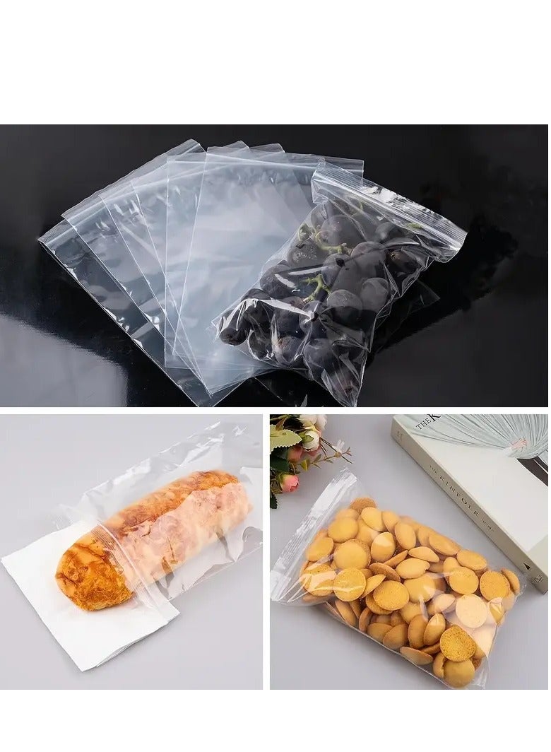 Zip Storage PE Plastic Clear Bag 200pcs - Image 2