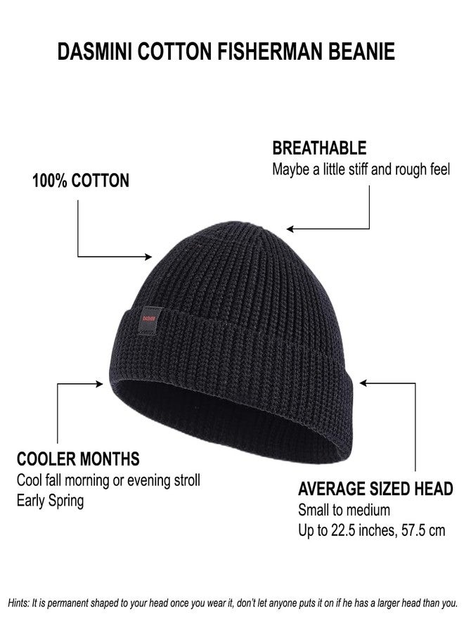 DASMINI Fisherman Beanie Hats for Men Women,Knit Trawler Rollup Edge Skull Cap,Watch Cap,Docker Beanie Spring Fall Short Mini Hats (Grey, Size M) - Image 5