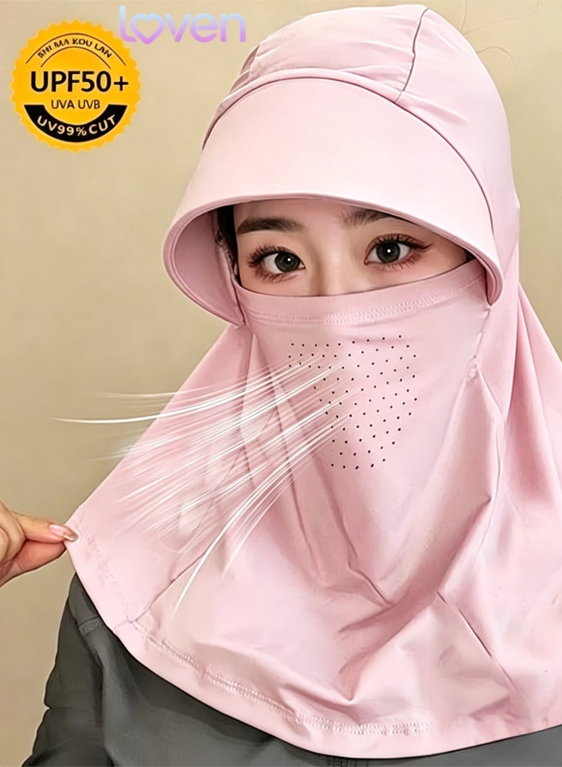 loven Women's Sun Protection Hat Full Face Cover Neck Gaiter Summer Outdoor Hat UPF50+ Cycling Hat - Image 1