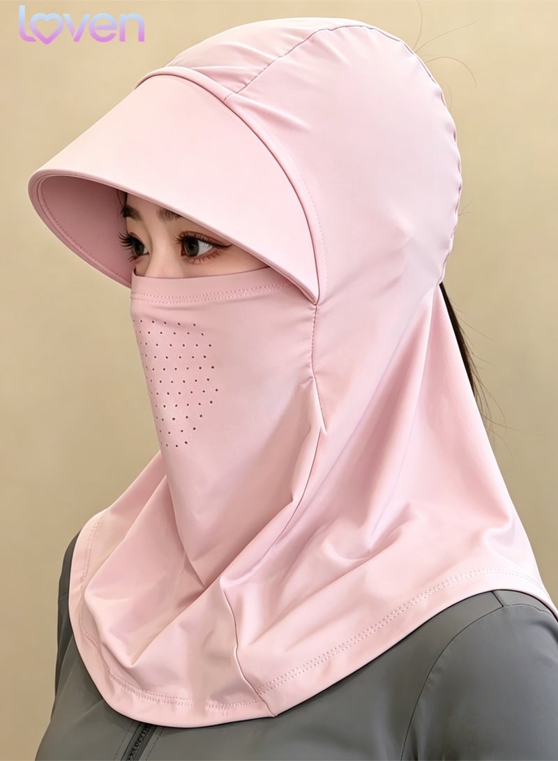 loven Women's Sun Protection Hat Full Face Cover Neck Gaiter Summer Outdoor Hat UPF50+ Cycling Hat - Image 2