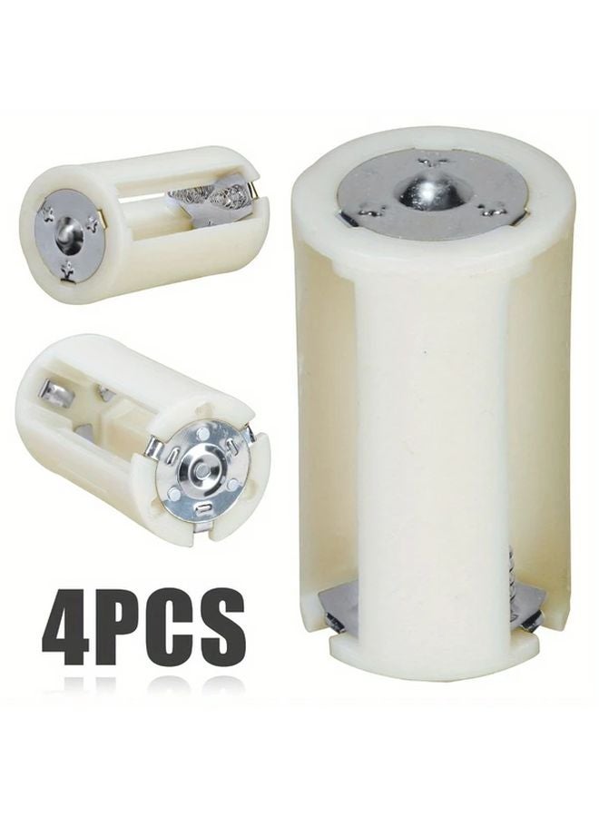 4pcs Heavy Duty Battery Box With Screw Slots For 3x AA To D Cell Adapter Organizer Case - Image 1
