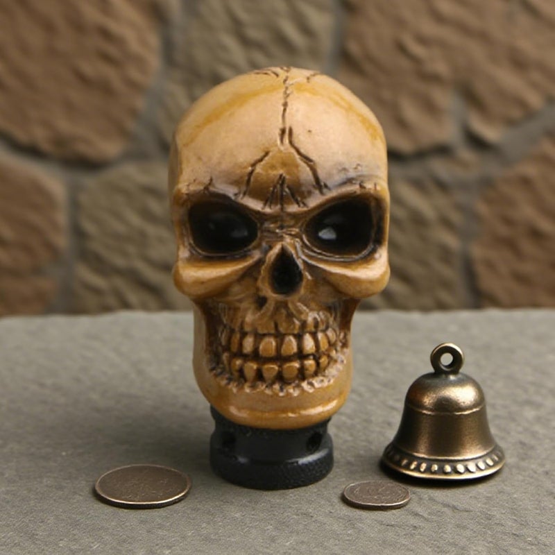 Car Skulls Gear Shift Knob, with Eye-Catching Design, Yellow, Gray, Black, Skeleton Shifter Handle, Decorative Transmission Lever, Easy Installation, for Vehicle Customization - Image 3