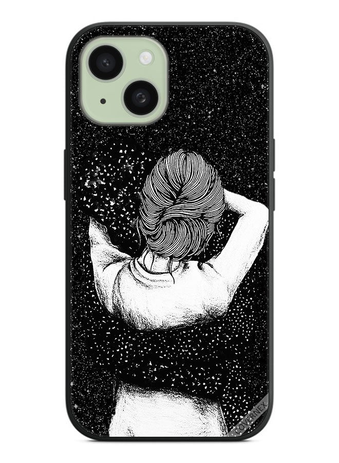 Covernex Protective Case Cover For Apple iPhone 15 Plus Night Imagination Of Doodle Girl - Image 1