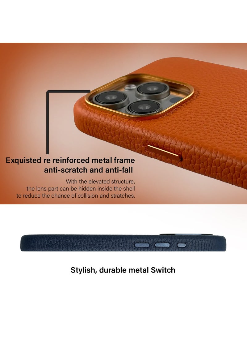 A-CASE - A-Case It’s My Case AMUR Series Magnetic Leather Case for iPhone 15 Pro Max | MagSafe Compatible, Slim Profile, Full Protection, Wireless Charging Ready – Black - Image 1