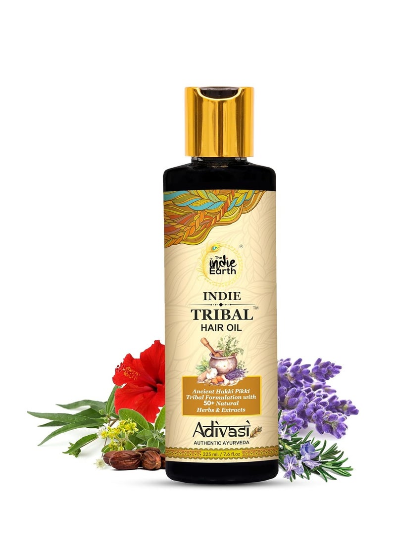 The Indie Earth Indie Tribal Adivasi Hair Oil Based on Hakki Pikki Tribe’s Hair Care Formula with 50+ potent ingredients including Moringa, Bhringraj, Hibiscus, Heena, Blackseed & Rosemary Oil  - Image 5
