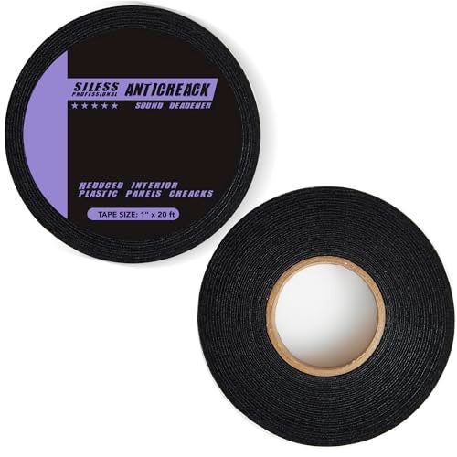 Siless Anticreak Tape 2 Pack 1 inch x 20 ft AntiRattle AntiSqueak Anti Creak for Cars RVs Boats Perfect for Dash Doors Seatbelts Interior Trim Wiring - Image 1