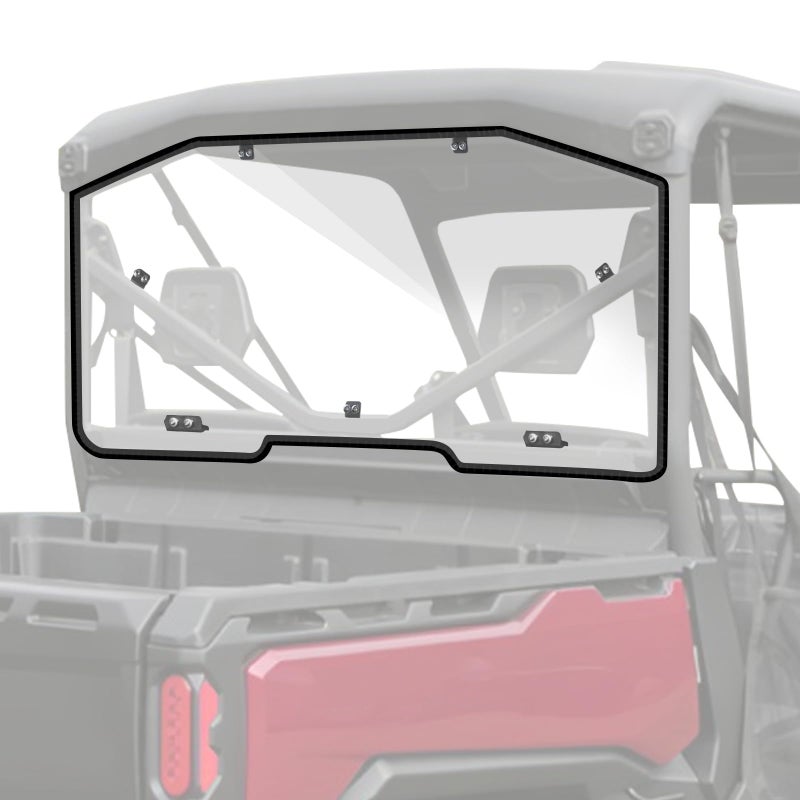 زجاج خلفي كامل شفاف مقاوم للخدش StarknightMT متوافق مع CanAm Defender 2016-2024 HD5 HD8 HD10 Max زجاج خلفي من البولي كربونات