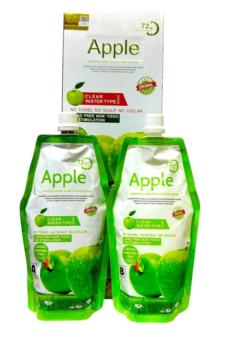 Apple Blossom Naturals Apple Ammonia Free Black Hair Color Cream 1000ml  - Image 4