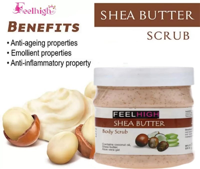 Feelhigh Face And Body Neem Mask Fight Wrinkles 500ml And Face Scrub 500ml Neem Mask and Shea Butter Scrub - Image 2