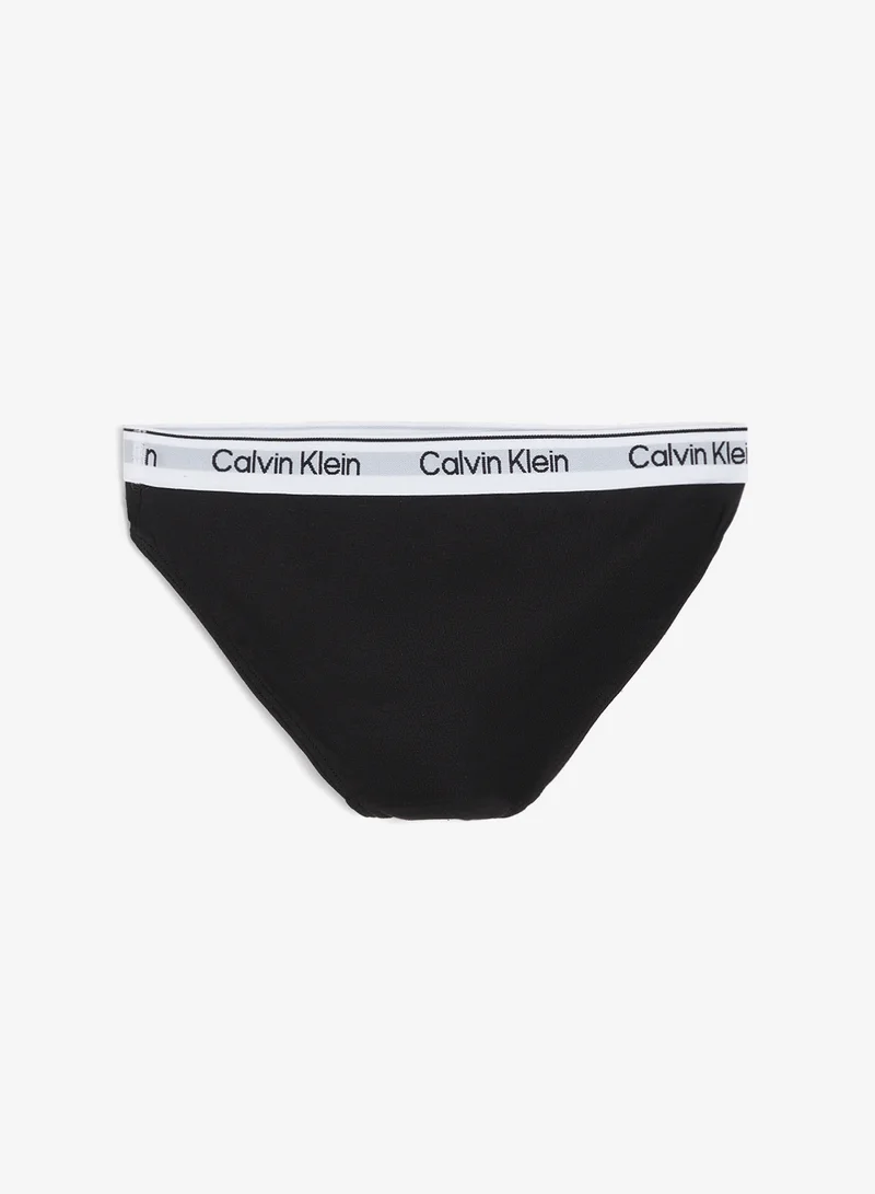 Calvin Klein Jeans Black 2 Pack Girls Bikini Briefs - Icon Cotton Stretch for Women | Best Price UAE