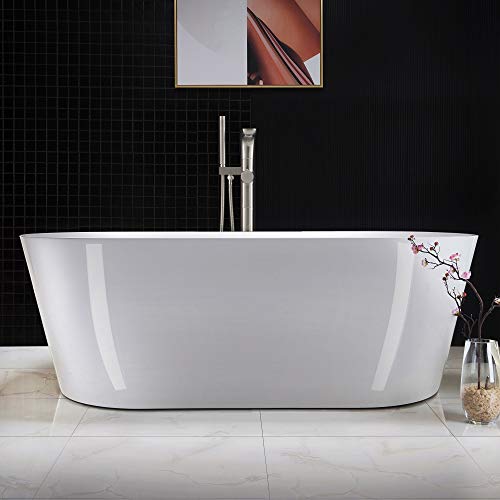 WOODBRIDGE Contemporary Single Handle Floor Mount Freestanding Tub Filler Faucet with Hand shower in Brushed Nickel Finish,F0014BN - Image 2