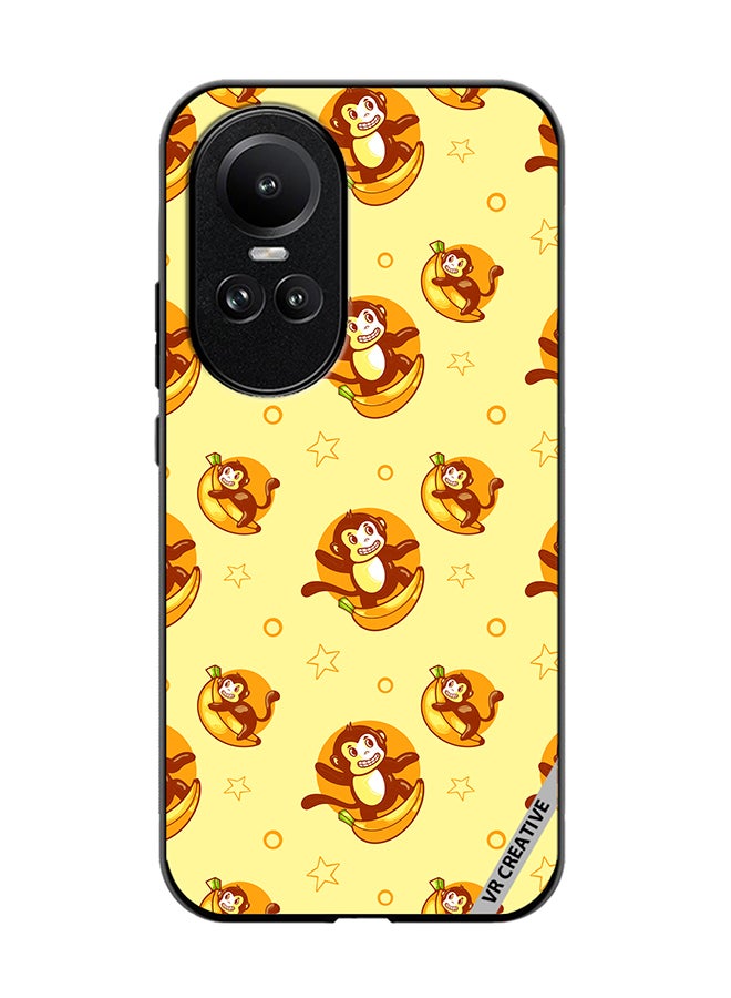 VR CREATIVE Protective Case Cover For Oppo Reno 10 Pro Banana Monkey Design Multicolour - Image 1
