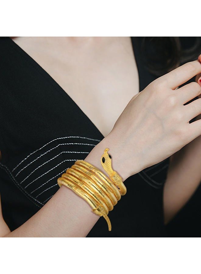 BriLove Bendable Flexible Snake Bracelet for Women Adjustable Punk Snake Choker Necklace for Hollween Party Jewelry, Alloy, alloy - Image 4