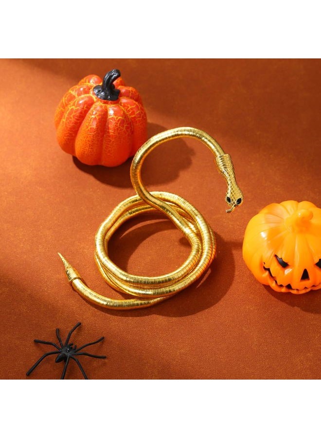 BriLove Bendable Flexible Snake Bracelet for Women Adjustable Punk Snake Choker Necklace for Hollween Party Jewelry, Alloy, alloy - Image 5