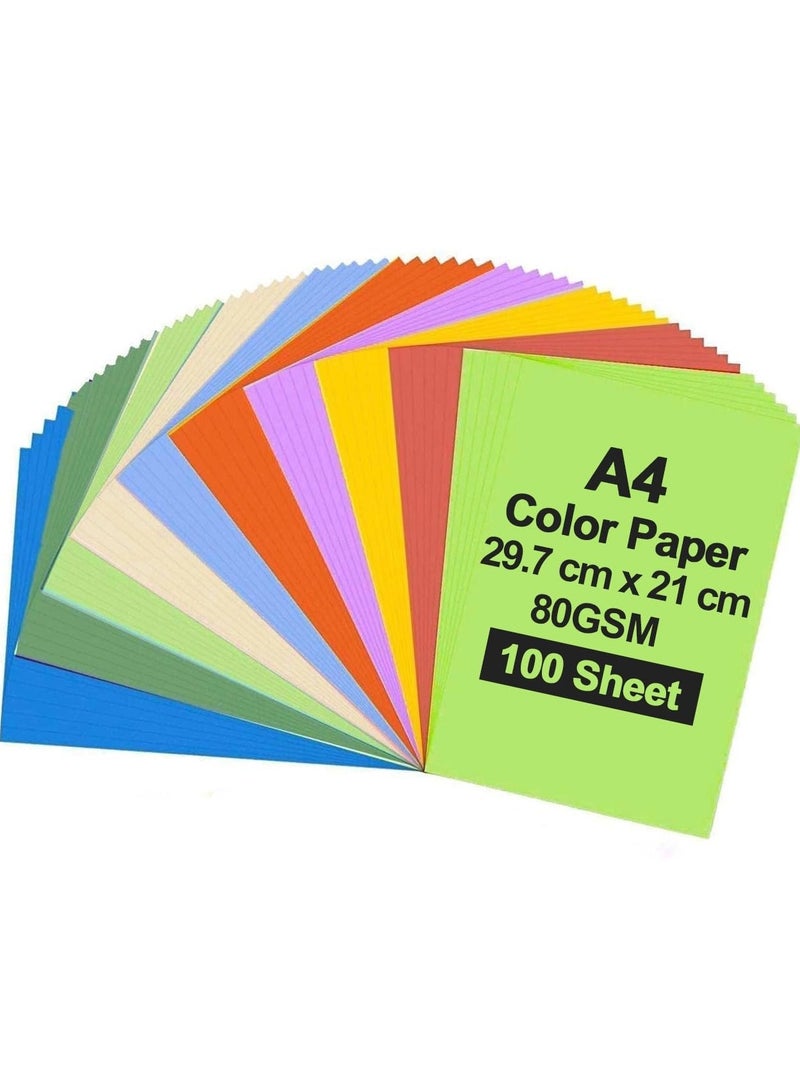 PARTNER 10- Color Paper 100 A4 Sheets for Decorating Drawing Origami DIY Arts and Crafts - Image 5
