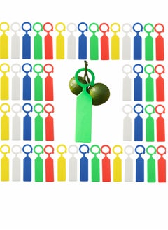 SYOSI Plastic Nursery Plant Tree Hanging Tags 100pcs Mixed Color Waterproof Garden Labels with Buckle Ring Tag Hanging Plant Labels Plastic Plant Hook and Tree Tags  - Image 1