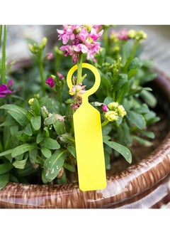 SYOSI Plastic Nursery Plant Tree Hanging Tags 100pcs Mixed Color Waterproof Garden Labels with Buckle Ring Tag Hanging Plant Labels Plastic Plant Hook and Tree Tags  - Image 4