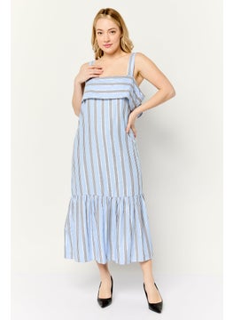 Women Stripe Midi Dress, Multicolor