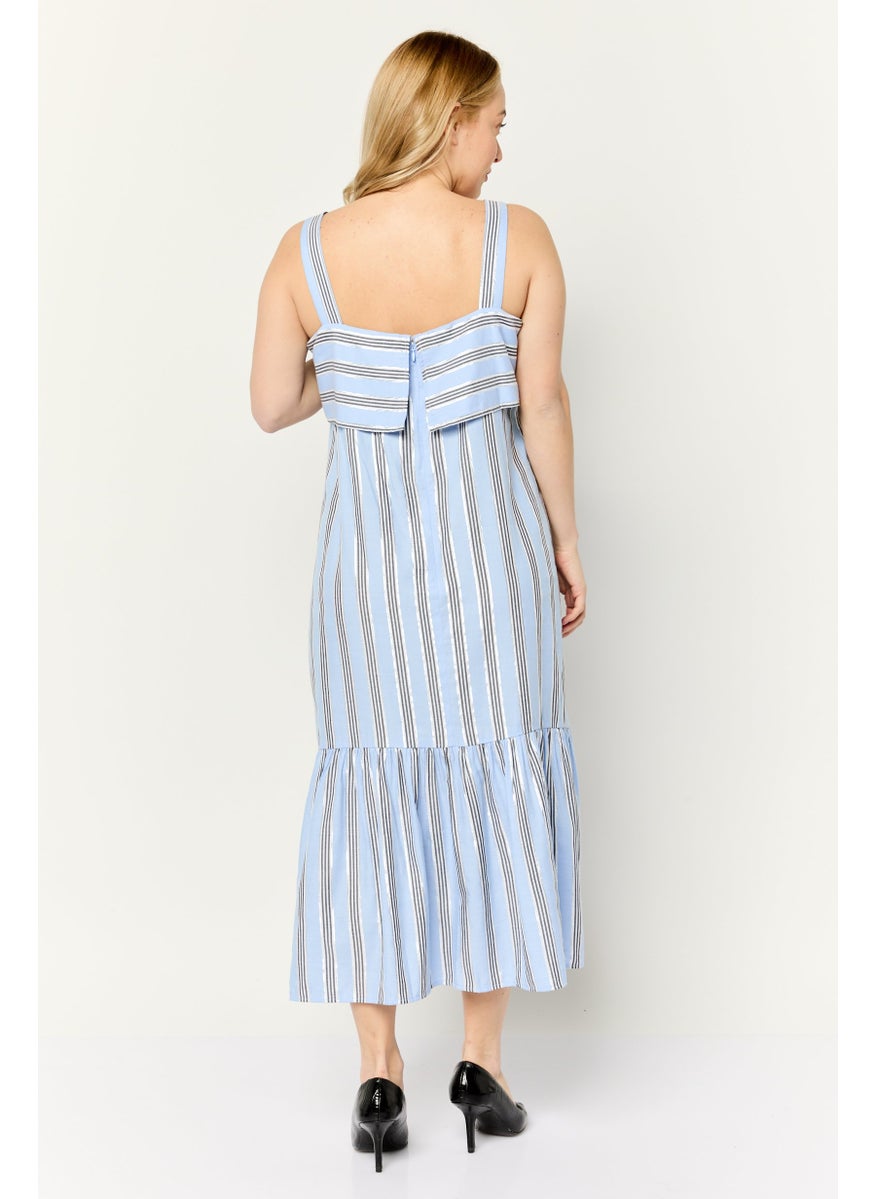 DKNY - Women Stripe Midi Dress, Multicolor - Image 1