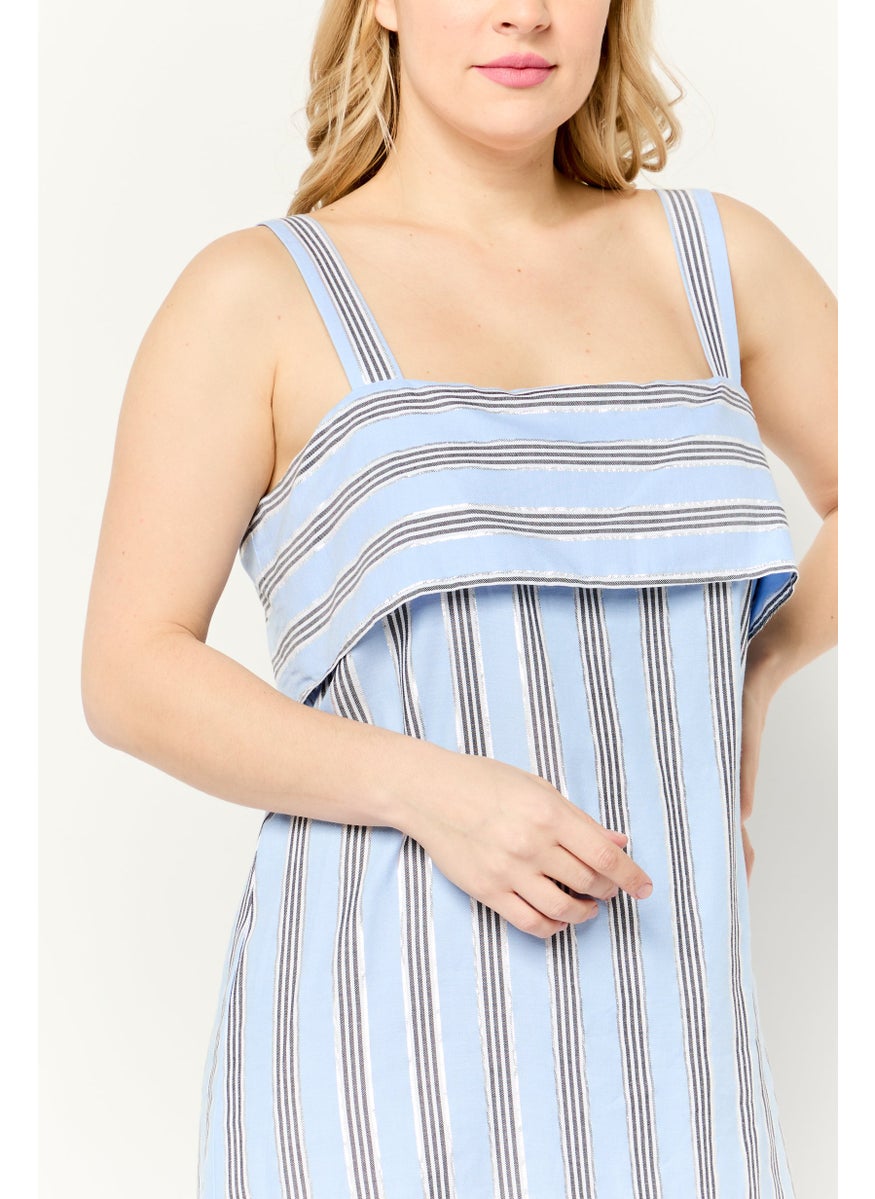 DKNY - Women Stripe Midi Dress, Multicolor - Image 1
