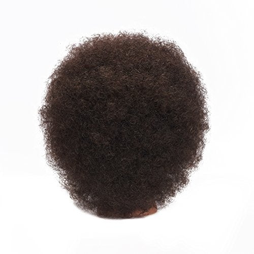 training head Traininghead 10'' Afro Mannequin Head With 100% Human Hair Training Head Manikin Cosmetology Doll Head For Hairdresser With Clamp Stand (10 inches) - Image 5