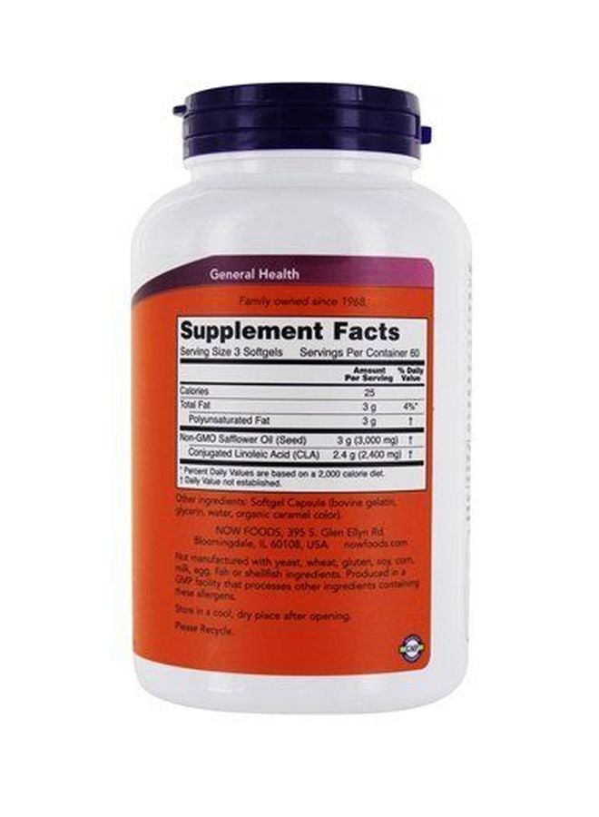 Now Foods CLA Dietary Supplement - 180 Soft Gels - Image 2