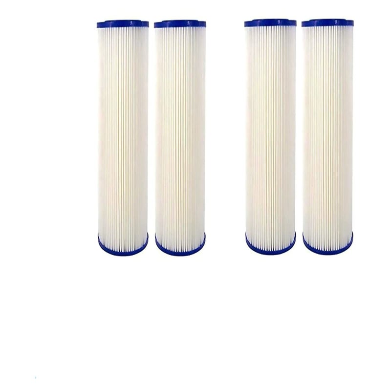 CFS  4 Pack Pleated Sediment Water Filter Cartridges Compatible with Watts WPC035975 Models  Remove Bad Taste  Odor  Whole House Replacement Filter Cartridge  035 Micron  975 x 275