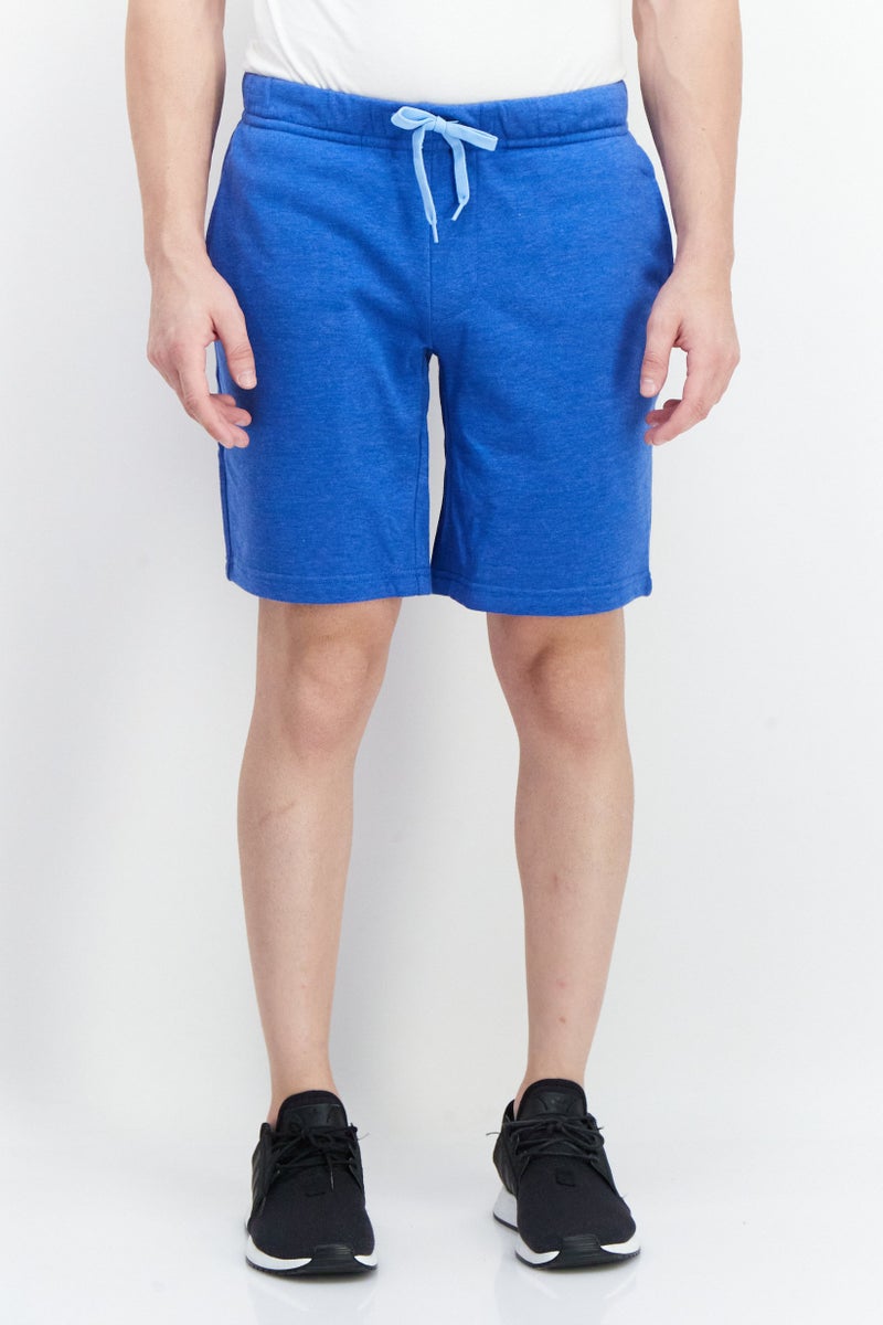 Tailorbyrd Men Fleece Drawstring Basic Shorts, Royal Blue - Image 1