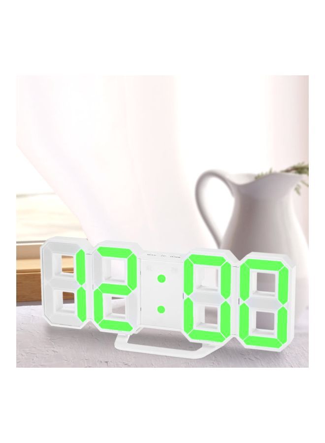 نيبمينينت Multifunctional LED Digital Wall Clock Green/White 22centimeter - Image 3