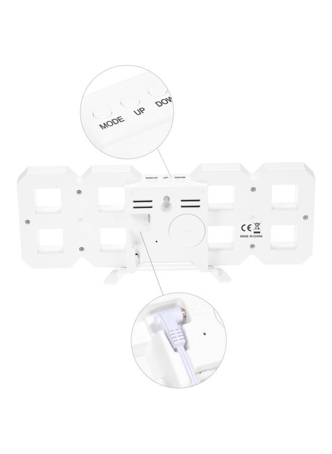 نيبمينينت Multifunctional LED Digital Wall Clock Green/White 22centimeter - Image 2