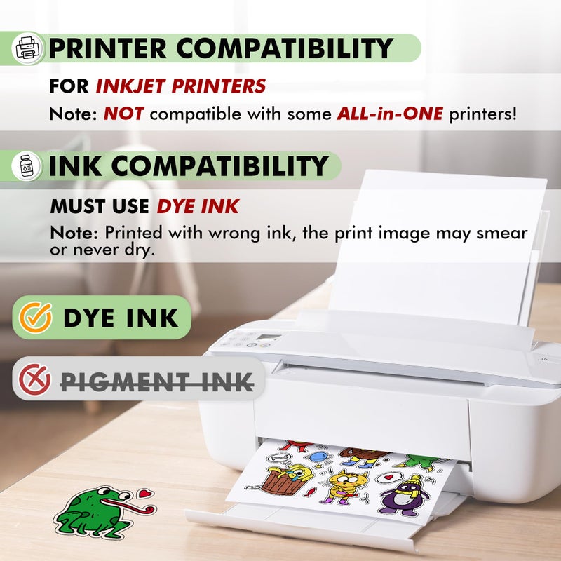 KOALA PAPER Koala 95% Clear Sticker Paper for Inkjet Printer - Waterproof Printable Vinyl Sticker Paper - 8.5x11 Inch, 50 Sheets, Transparent Glossy - Easy to Use for DIY Personalized Decals - Image 3