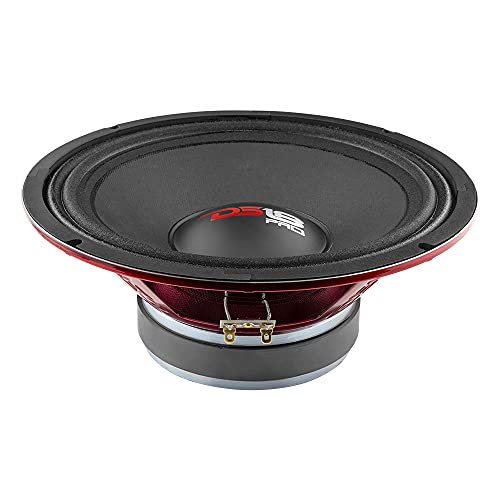 DS18 PRO-X10M Loudspeaker - 10", Midrange, Red Steel Basket, 600W Max, 300W RMS, 8 Ohms - Premium Quality Audio Door Speakers for Car or Truck Stereo Sound System (1 Speaker), Classic - Image 1