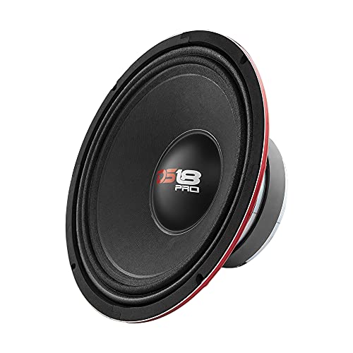 DS18 PRO-X10M Loudspeaker - 10", Midrange, Red Steel Basket, 600W Max, 300W RMS, 8 Ohms - Premium Quality Audio Door Speakers for Car or Truck Stereo Sound System (1 Speaker), Classic - Image 4