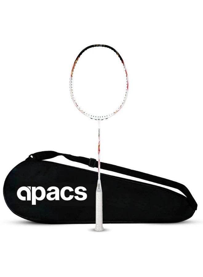 Apacs apacs Finapi 232 REBORN (42 LBS, World's Toughest Frame) 100% Japanese Graphite White Unstrung Badminton Racquet  (Pack of: 1, 85 g)  - Image 2