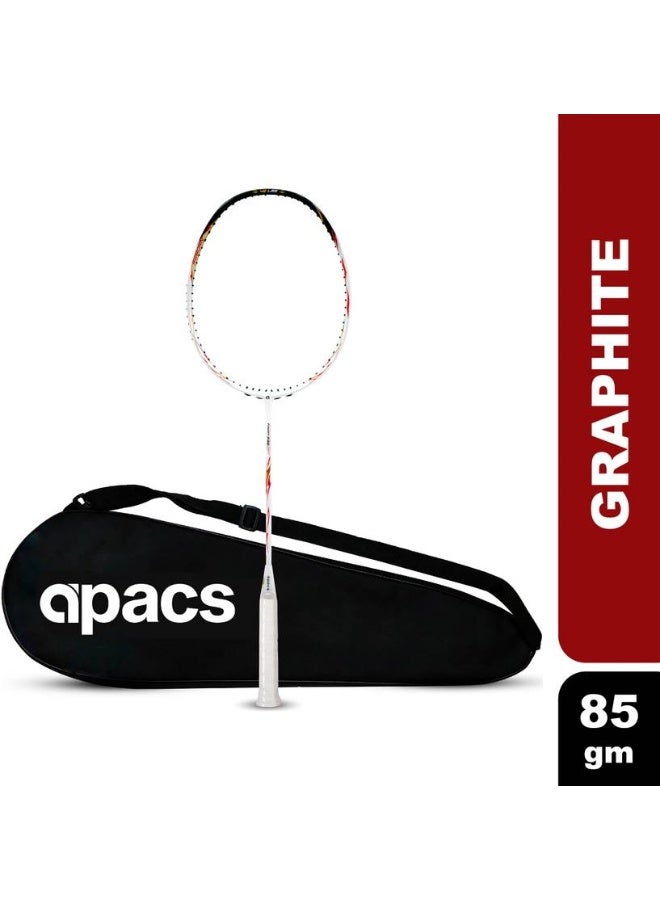 Apacs apacs Finapi 232 REBORN (42 LBS, World's Toughest Frame) 100% Japanese Graphite White Unstrung Badminton Racquet  (Pack of: 1, 85 g)  - Image 1