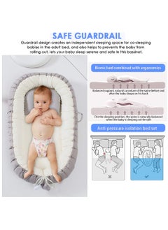 Arabest Baby Recliner for Newborns, Portable Crib Bed for Co Sleeping, Comfortable Recliner Cushion and Snuggle Nest with Pillow  for Baby Boys & Girls  - Image 2