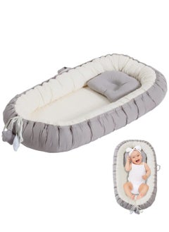 Arabest Baby Recliner for Newborns, Portable Crib Bed for Co Sleeping, Comfortable Recliner Cushion and Snuggle Nest with Pillow  for Baby Boys & Girls  - Image 1