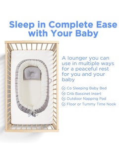 Arabest Baby Recliner for Newborns, Portable Crib Bed for Co Sleeping, Comfortable Recliner Cushion and Snuggle Nest with Pillow  for Baby Boys & Girls  - Image 3